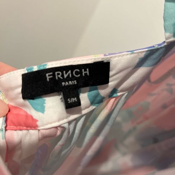 FRNCH Pink & Purple Pastel Color Adjustable Spaghetti Strap Bow in Back Sundress - Picture 6 of 13